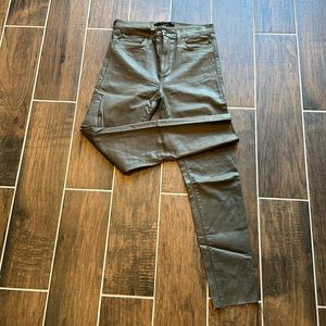 Joes Jeans- The Charlie Coated Khaki Green jeans size 27